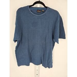 Red Macaw Men's Blue Short Sleeve Stiped Crew Neck Blended Fiber T-shirt Size XL